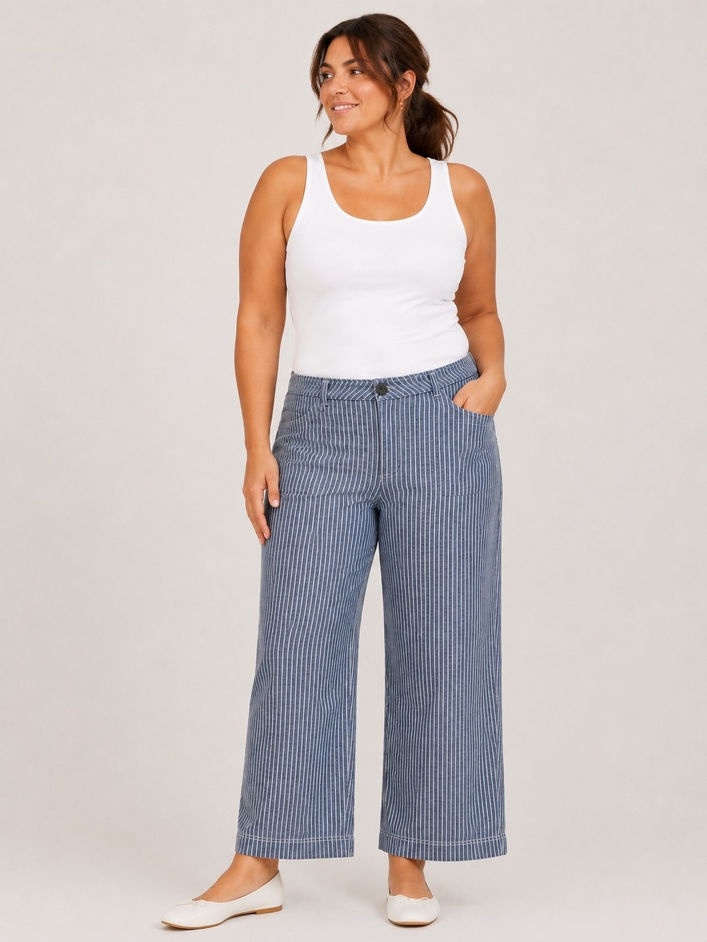 Sundance Linen Blend Wide Leg Pants